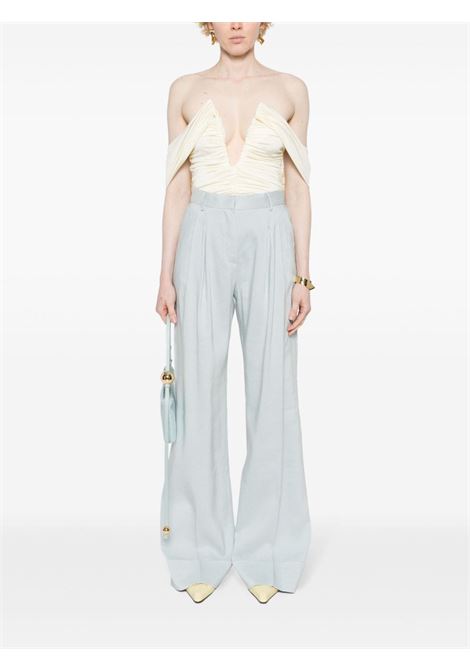 Light blue nathalie wide-leg trousers  - women THE ANDAMANE | TM150407ATNL009LGHTDNM